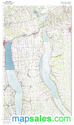 Seneca County, NY Topo Wall Map