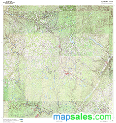 Sullivan County, NY Topo Wall Map