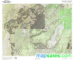Tucker County, WV Topo Wall Map by MarketMAPS