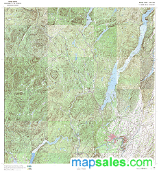 Warren County, NY Topo Wall Map