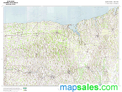 Wayne County, NY Topo Wall Map