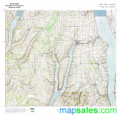 Yates County, NY Topo Wall Map