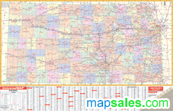 Kansas Wall Map