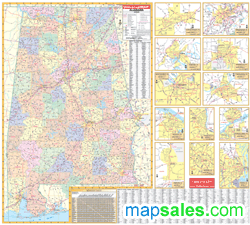 Alabama Wall Map