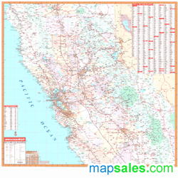 California North Central Wall Map