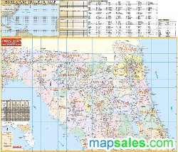 Florida Northeast Regional Wall Map