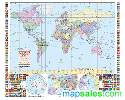 World Classroom Wall Map