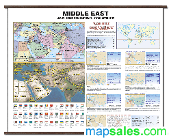 Middle East Classroom Wall Map