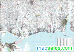 Mississippi Gulf Coast/Vicinity Wall Map