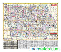 Iowa Wall Map