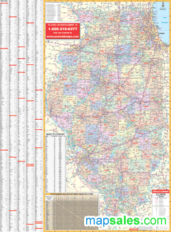 Illinois Wall Map