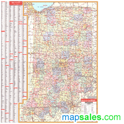 Indiana Wall Map