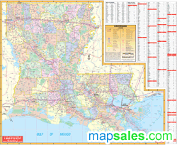 Louisiana Wall Map