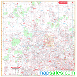 Oakland County MI Wall Map