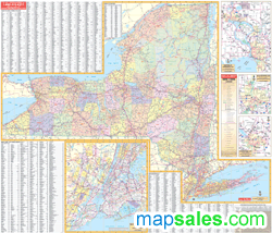 New York State Wall Map