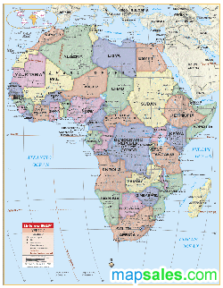 Africa Classroom Wall Map