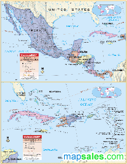 Central America Classroom Wall Map