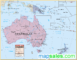 Australia Classroom Wall Map