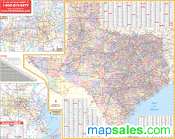 Texas Wall Map