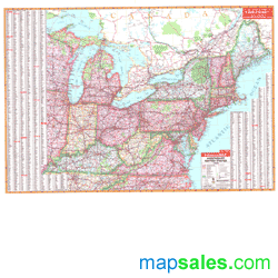 US Northeast Wall Map