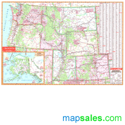 US Northwest Wall Map
