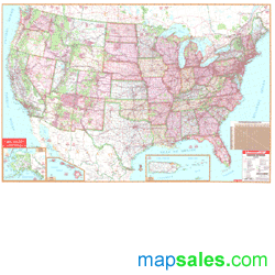 US Large Scale Wall Map