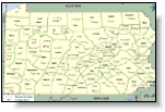 County wall map