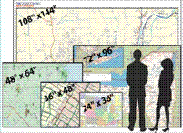 Africa wall maps sizes