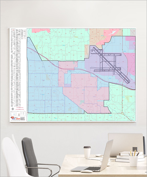Territory by Census Tract with Carrier Routes and ZIP Codes