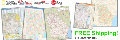World's largest selection of Georgia Wall Maps