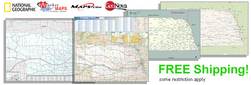 World's largest selection of Nebraska Wall Maps