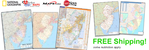 World's largest selection of New Jersey Wall Maps