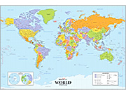 World Deluxe Political Wall Map from Maps.com