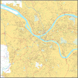 City Zip Code Wall Maps