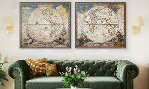 Interior Decor Wall Maps