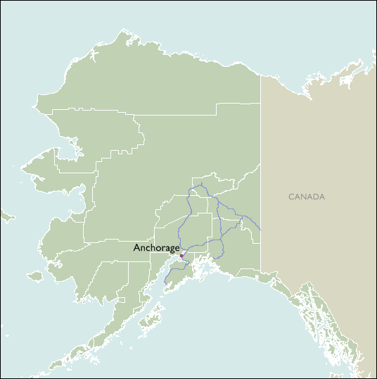 City Wall Maps of Alaska