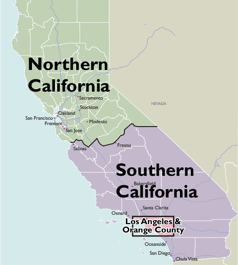 City Wall Maps of California