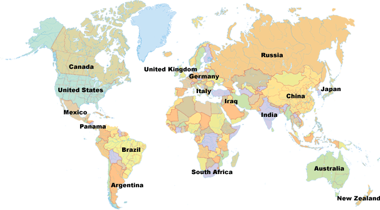 Country Wall Maps