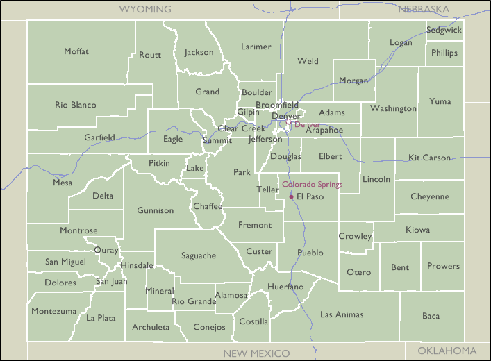 colorado area codes map Colorado County Zip Code Wall Maps colorado area codes map