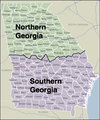 County Wall Maps of Georgia