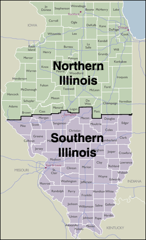 Illinois County Zip Code Wall Maps