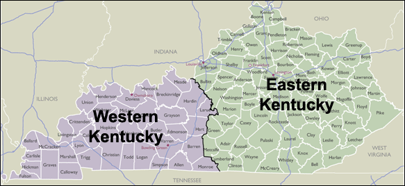 County Wall Maps of Kentucky