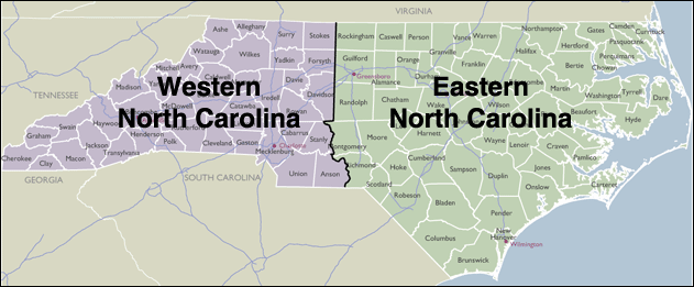 County Wall Maps of North Carolina