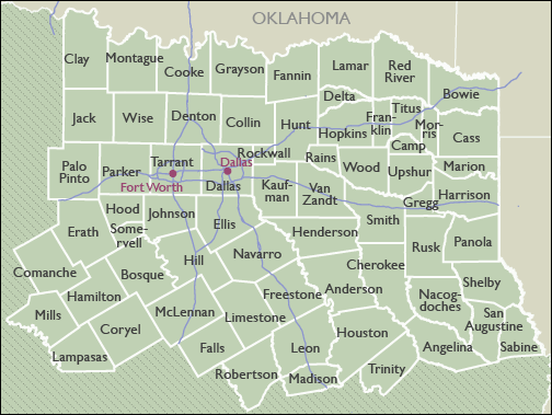 County Wall Maps of Texas