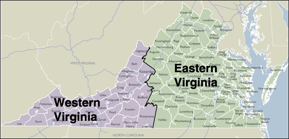 County Wall Maps of Virginia
