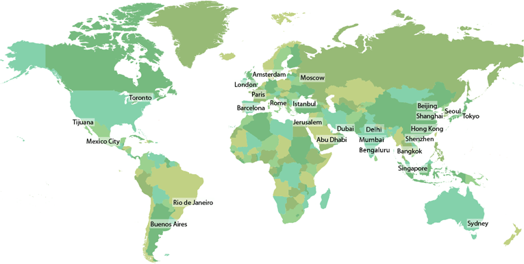 International City Wall Maps