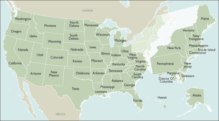 US State Wall Maps