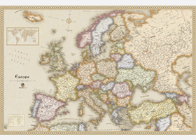 Europe Antique Wall Map