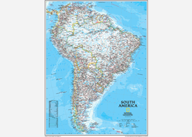 South America Wall Map