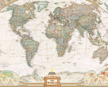 Shop Antique / Vintage wall maps for education.